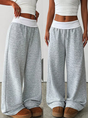 Leg60 Foldover Waist Wide Leg Pants