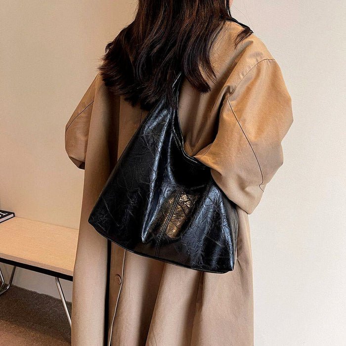 Spacious Soft Leather Hobo Bag - Effortless Style for Your Busy Day BG19