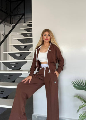 سوت ALO 3 قطع ( سويت شيرت + بنطلون + توب ) S21 - Princess Store l برنسيس ستور 